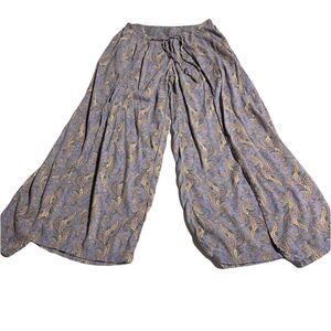 Ralph Lauren Denim & Supply Purple Paisley Wide Leg Boho Overlay Pants Size S